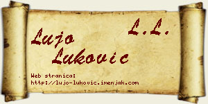 Lujo Luković vizit kartica